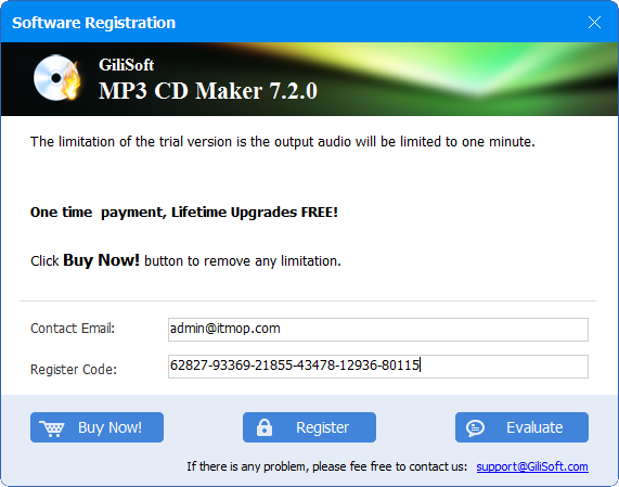 GiliSoft MP3 CD Maker破解版